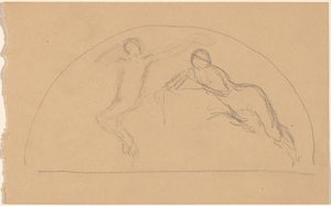 Study of Figures in a Lunette by Charles Sprague Pearce