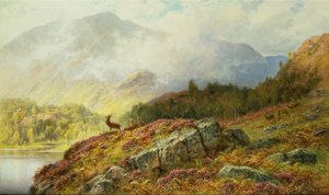 Deer in a Highland Landscape
