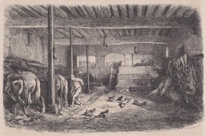 A Stable, from Magasin Pittoresque, ca. 1852