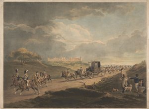 His Majesty in His Travelling Chariot Returning to Town from Windsor by Charles Turner