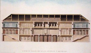 Cross Section of the Palais des Etats Generaux, Brussels, from 
