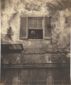 Auguste Vacquerie at a Window, Marine Terrace by Charles Victor Hugo with Auguste Vacquerie