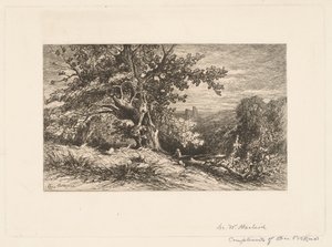 Landscape with Fallen Tree by Charles Volkmar