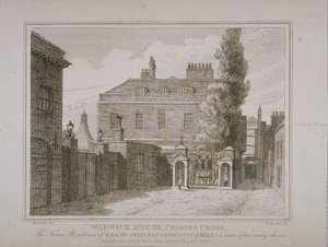 View of Warwick House, engraved by Samuel Rawle and published by John Booth, 1818
