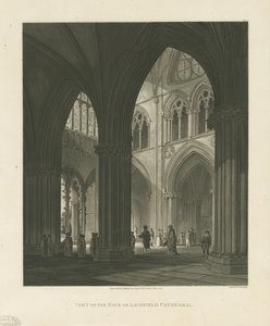 Interior of Lichfield Cathedral - Nave (engraving)