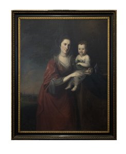 Mrs. Mary Norris Dickinson and Her Daughter by Charles Willson Peale