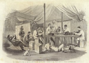 The War in China - Tent of the 15th Punjaubees at Pehtang by Charles Wirgman
