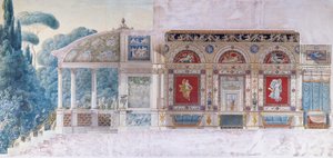 Design for a Hotel Particulier on the Champs Elysees for Hortense de Beauharnais (1783-1837), Queen of Holland by Charles and Fontaine Percier