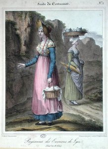 Peasant costumes from the Lyon area