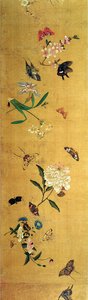 One Hundred Butterflies, Flowers and Insects (detail from a handscroll)