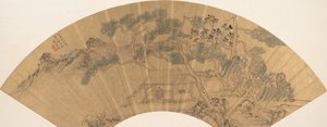 Landscape with Figure by Chen Jichun