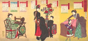 Court Ladies Sewing Western Clothing