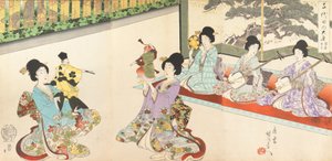Ladies in Waiting of the Chiyoda Castle: Sword Practice and Puppet Kyogen