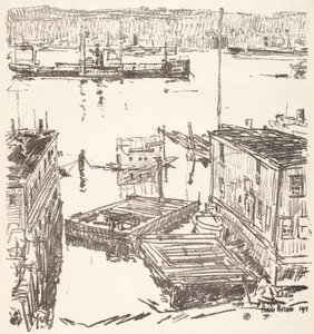 North River by Childe Hassam