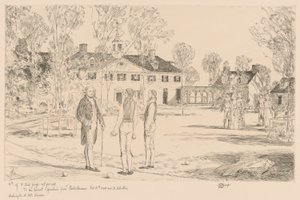 Washington at Mt. Vernon by Childe Hassam