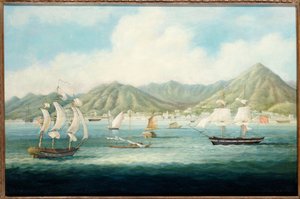 A View of Victoria, Hong Kong with British Ships and other Vessels