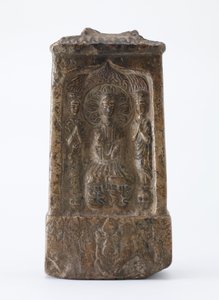Buddhist tablet in the form of a miniature shrine, Period of Division, c.520 AD by Chinese School