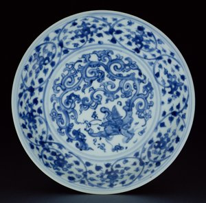 Dish Painted with a Dragon