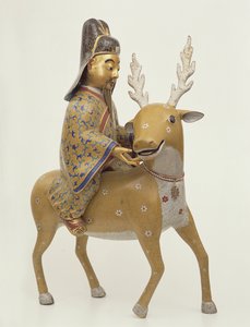Figure of an immortal riding a deer