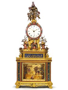 Imperial striking, musical and automaton "Daoist Immortal" clock, Guangzhou workshops, Qianlong period by Chinese School