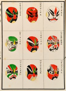 Make up designs for Chinese Opera Characters by Chinese School