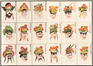 Make up designs for Chinese Opera Characters by Chinese School