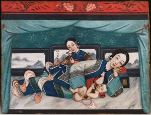 Nursing Mothers with Babies and Female Attendant by Chinese School