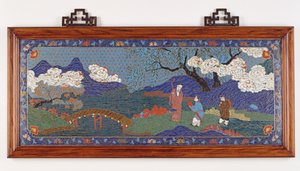 Panel depicting a Chinese landscape, Ming dynasty by Chinese School