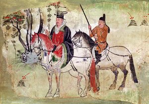 Two Horsemen in a Landscape, Tang Period
