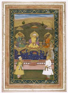 The Emperors Akbar, Jahangir, and Shah Jahan with Their Ministers and Prince Dara Shikoh by Chitarman