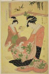 Beauties Parodying the Seven Sages - A Selection of Younger Courtesans: Tokiuta of the Chojiya