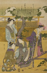 Four Women at the Well by Chobunsai Eishi