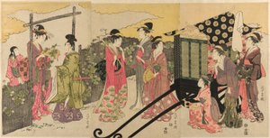 Parody of the Yugao Chapter of the Tale of Genji by Chokosai Eisho