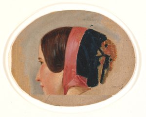 Portrait of Young Girl with Bonnet, Profile Turned Left