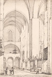 View of the Interior of the Northern Transept of Aarhus Cathedral by Christen Købke