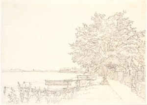 View from the Embankment towards Nørrebro by Christen Købke