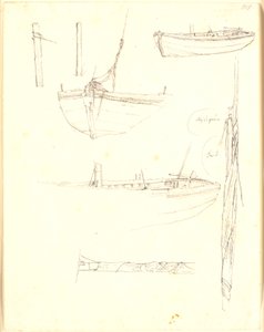 Studies of a Boat by Christen Købke