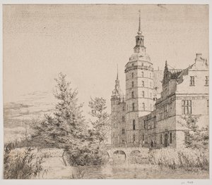 Frederiksborg Castle. View by the Coin Bridge