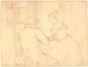 The Painter C.D. Gebauer Drawing for Miss Margrethe Hahn