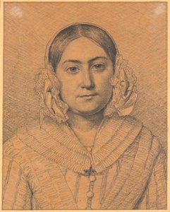 Portrait of Antoinette Christiane Købke by Christen Købke