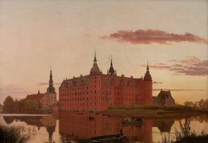 Frederiksborg Castle in the Evening Light by Christen Schiellerup Købke