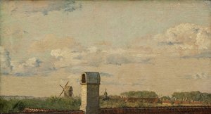 View from a Window in Toldbodvej Looking Towards the Citadel in Copenhagen (c.1833)