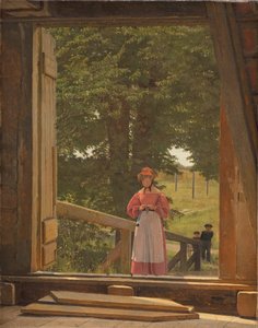 View from the Loft of the Grain Store at the Bakery in the Citadel of Copenhagen by Christen Schjellerup Kobke