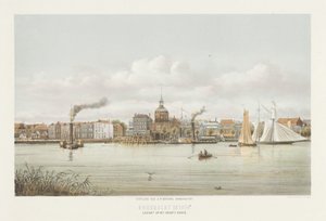 View of the Groothoofd Gate in Dordrecht (Gezicht op het Groote Hoofd, Dordrecht in 1864)