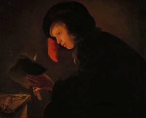 Young Man by Candlelight