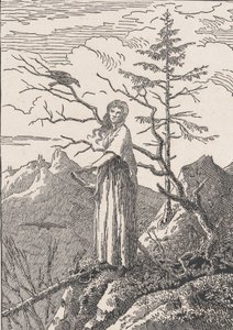 Woman with a Raven by Christian Friedrich
