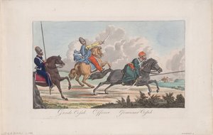 Life-Guards Cossack, Officer and Cossack by Christian Gottfried Heinrich Geissler