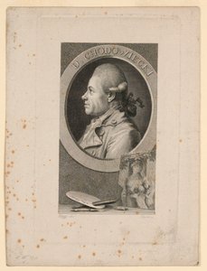 Portrait of Daniele Chodoiecki, Frontispiece for "Neue Bibliothek der schönen Wissenschaften," Leipzig, Germany, 1780 by Christian Gottlieb Geyser