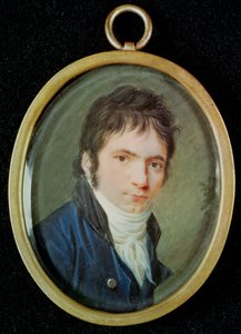 Miniature Portrait of Ludwig Van Beethoven
