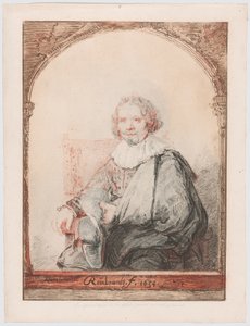 Portrait of a Man in an Armchair, from Collection of Imitations of Drawings after the Principal Dutch and Flemish Masters by Christian Josi